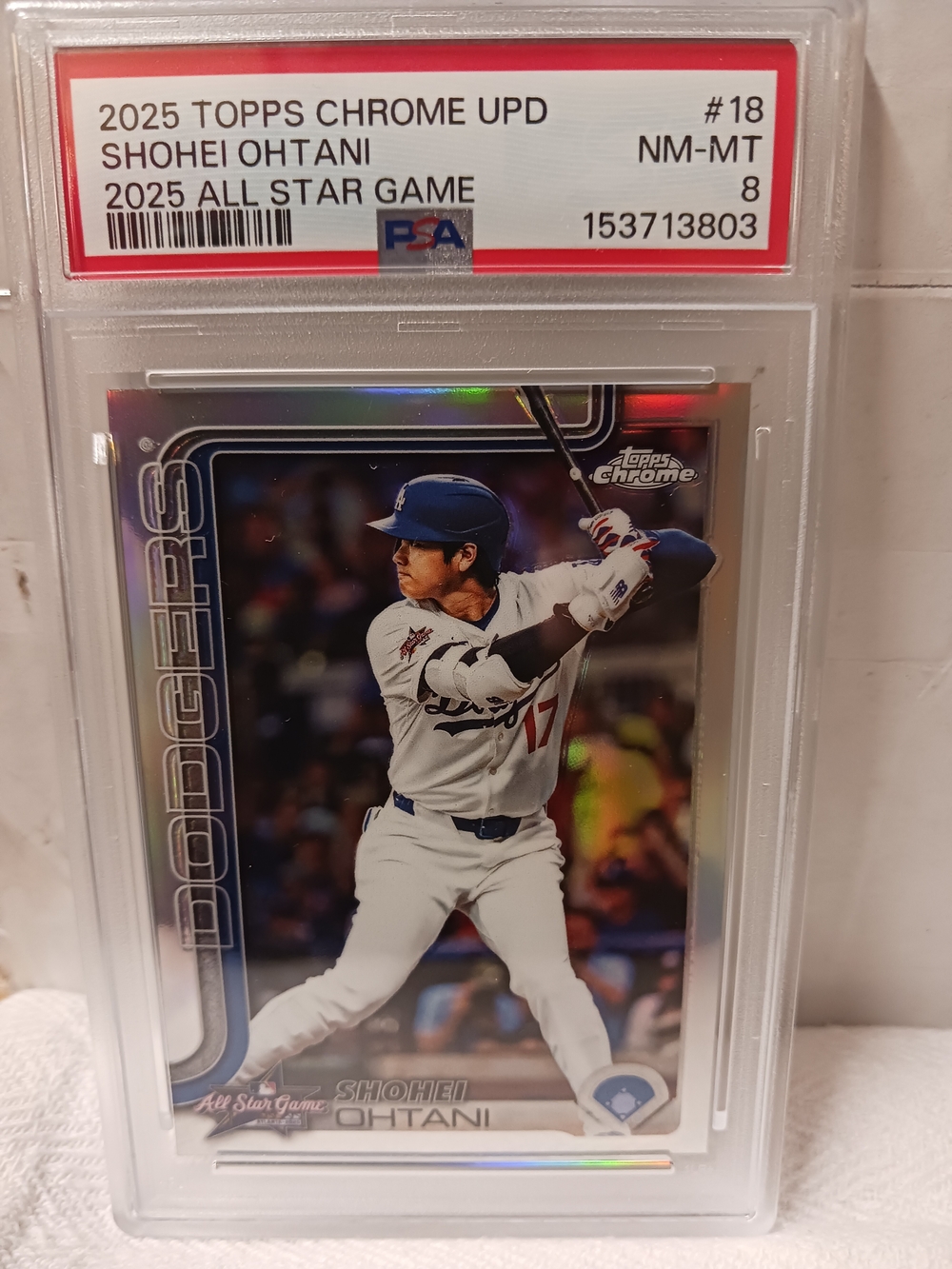 2025 Topps Chrome  UPDATE  Shohei Ohtani Dodgers All-Star Card (PSA) 8!!